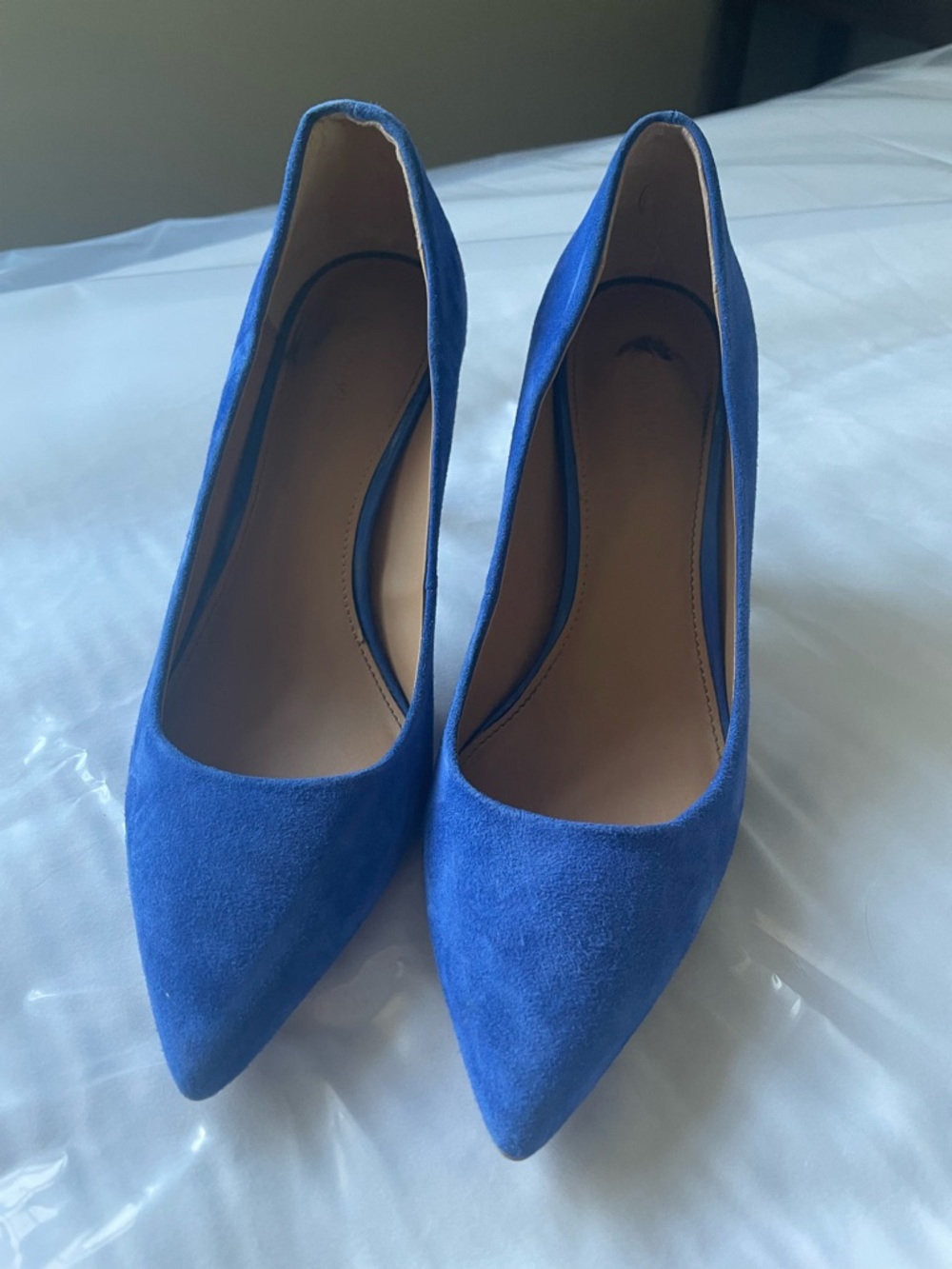 Calvin Klein Royal Blue Pointed-Toe Suede Pumps - Picture 2 of 5